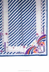 Pañuelo estampado de seda rayas para mujer
